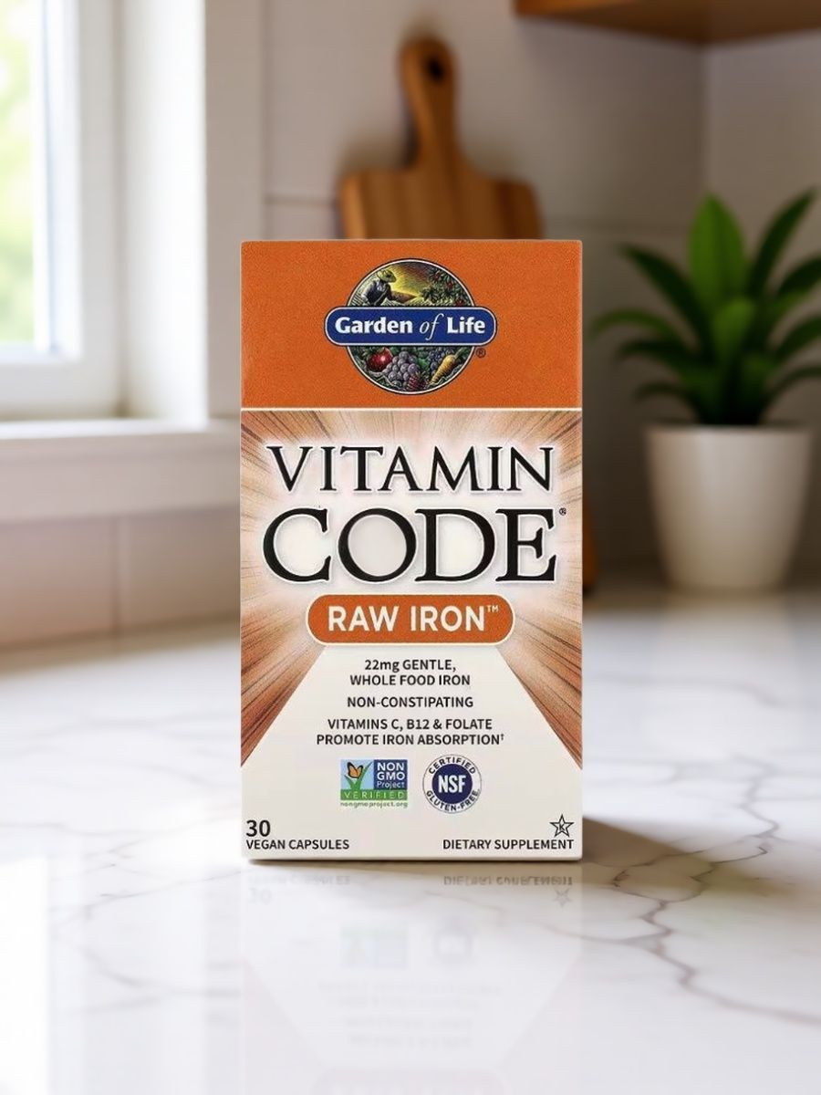 Vitamin Code Raw Iron 30 веганских капсул Garden of Life