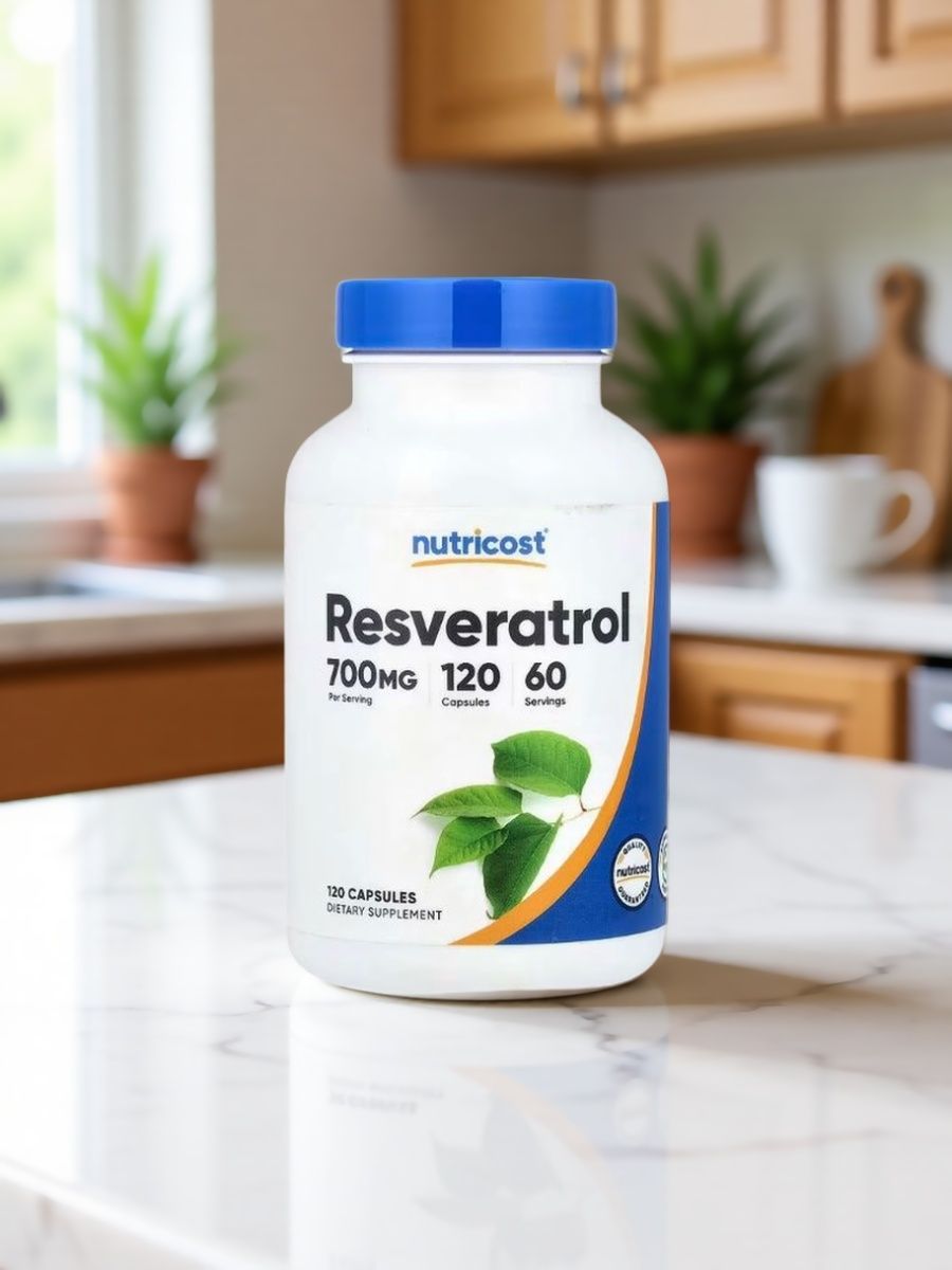 Ресвератрол Nutricost 350 мг, флакон 120 капсул