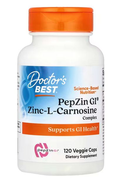 pepzin gi, комплекс цинк l карнозина, для поддержки ЖКТ ,120 вегетарианских капсул,doctor's best
