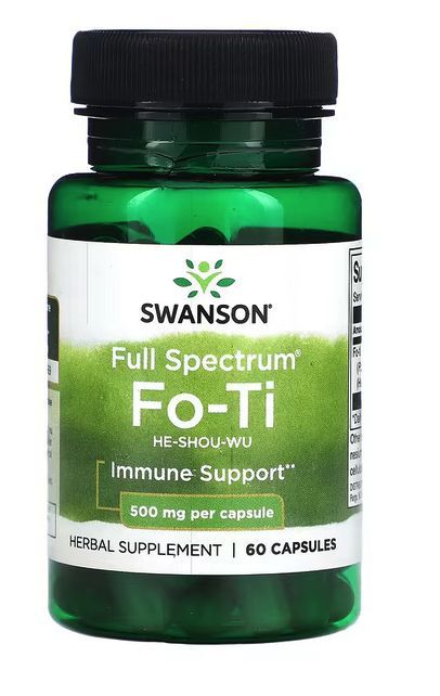 Fo-Ti Swanson 500 мг 60 капсул горец многоцветковый