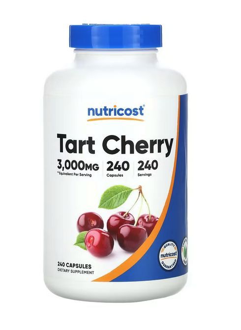 Упаковка экстракта вишни Nutricost 240 капсул