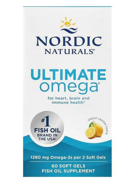 Ultimate Omega омега-3 капсулы Nordic Naturals 60 шт со вкусом лимона