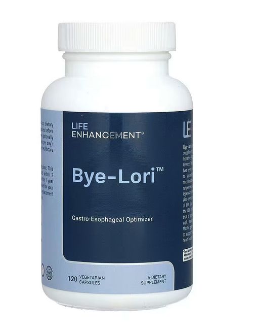 life enhancement, bye lori , мастиковая смола для желудка , 120 капсул