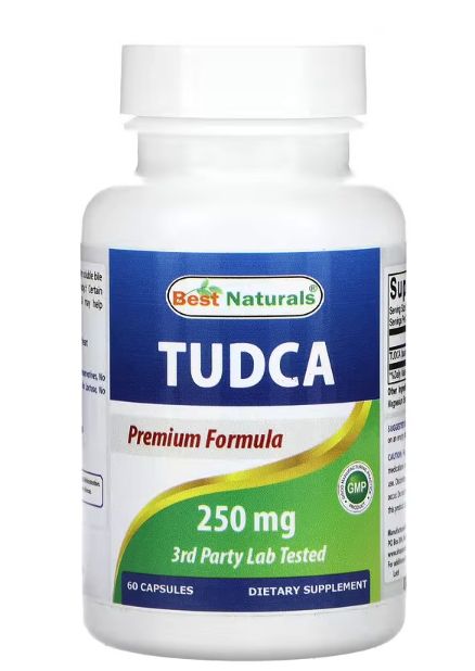 Флакон TUDCA 250 мг, 60 капсул Best Naturals