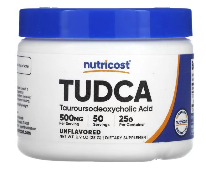 nutricost, tudca, без добавок, 25 г