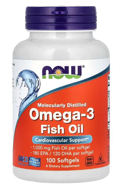 now foods, рыбий жир с омега 3, 1000 мг, 180 ЭПК, 120 ДГК, 100 капсул