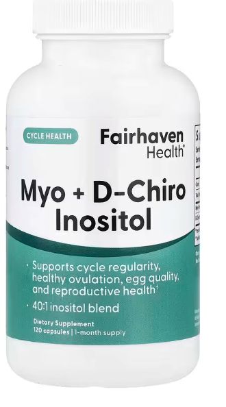 Мио инозитол и d хиро инозитол, 120 капсул, fairhaven health (США)