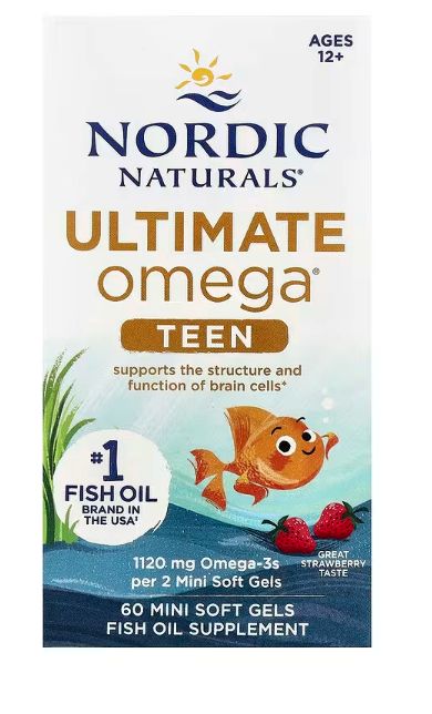 Омега 3 для подростков Nordic Naturals Teen Ultimate Omega 2X 60 миникапсул