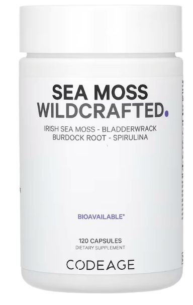 codeage, морской мох, дикорастущий, 120 капсул США