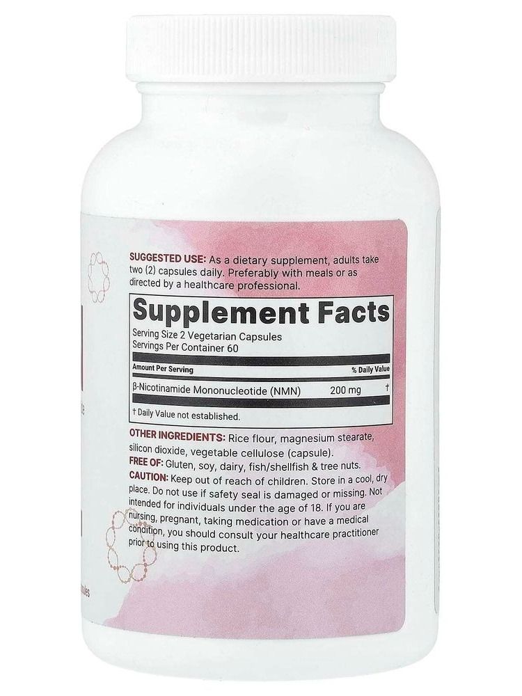 Никотинамид мононуклеотид (nmn), 120 вегетарианских капсул (100 мг в 1 капсуле), micro ingredients