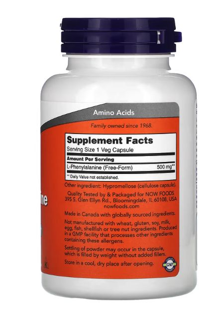 Фенилаланин l phenylalanine 120 капсул