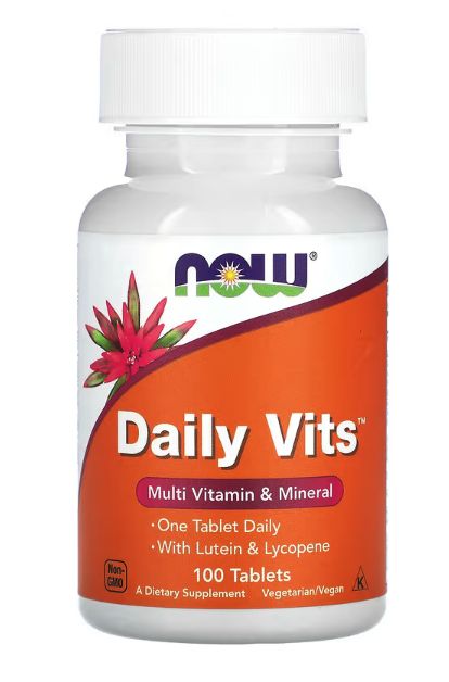 now foods, daily vits, мультивитамины и минералы, 100 таблеток