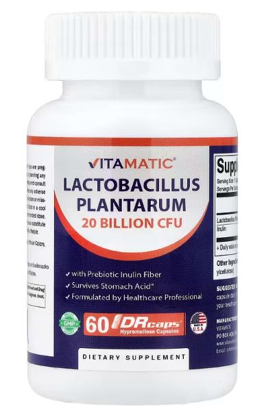 Лактобактерии плантарум, 60 капсул с гипромеллозой, vitamatic