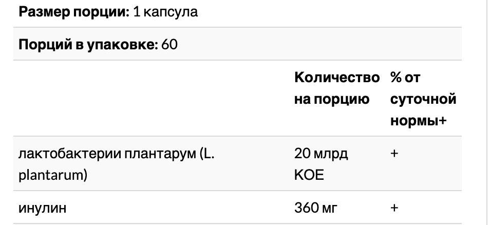 Лактобактерии плантарум, 60 капсул с гипромеллозой, vitamatic
