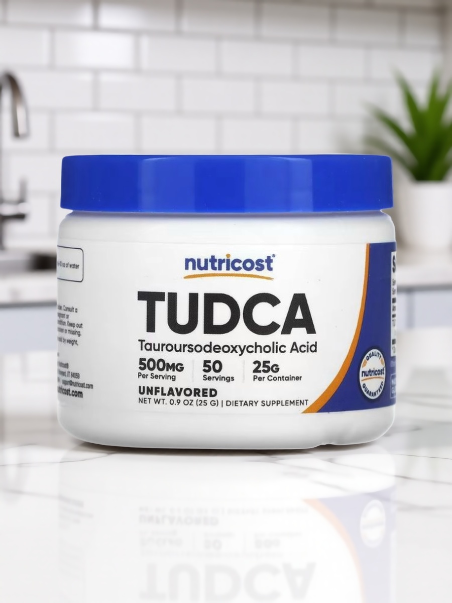 Упаковка TUDCA порошка Nutricost 25 г без добавок