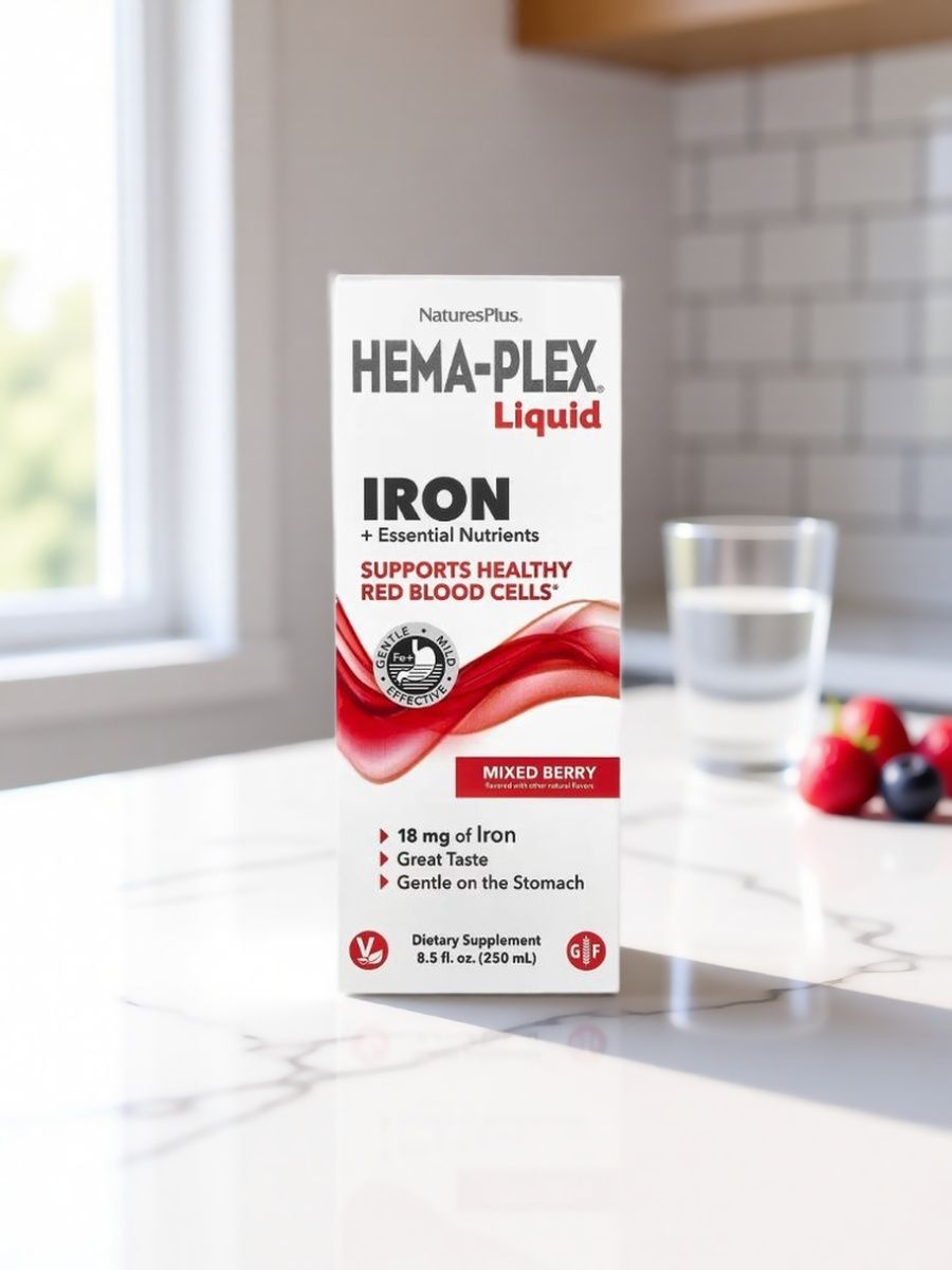 Флакон Hema-Plex жидкого железа 250 мл с ягодным вкусом