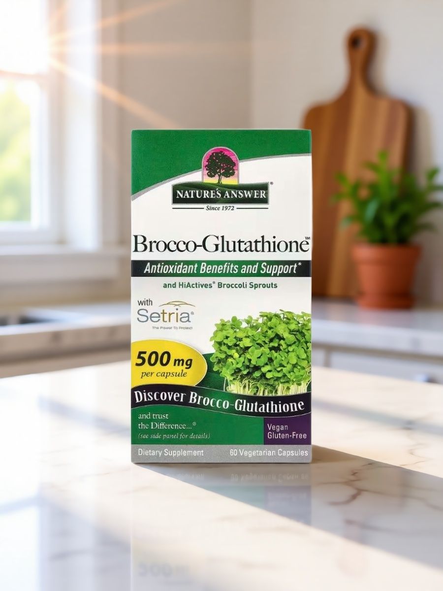 Brocco-Glutathione 60 растительных капсул Nature's Answer