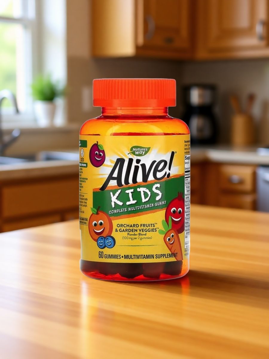 Alive! мультивитамины для детей жевательные конфеты 60 шт Nature's Way