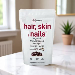 Баночка капсул Micro Ingredients для волос кожи ногтей