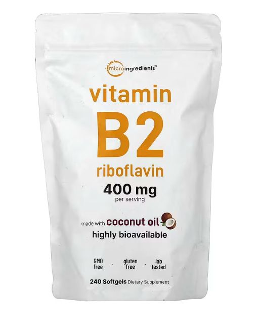 micro ingredients, витамин b2, рибофлавин, 240 капсул