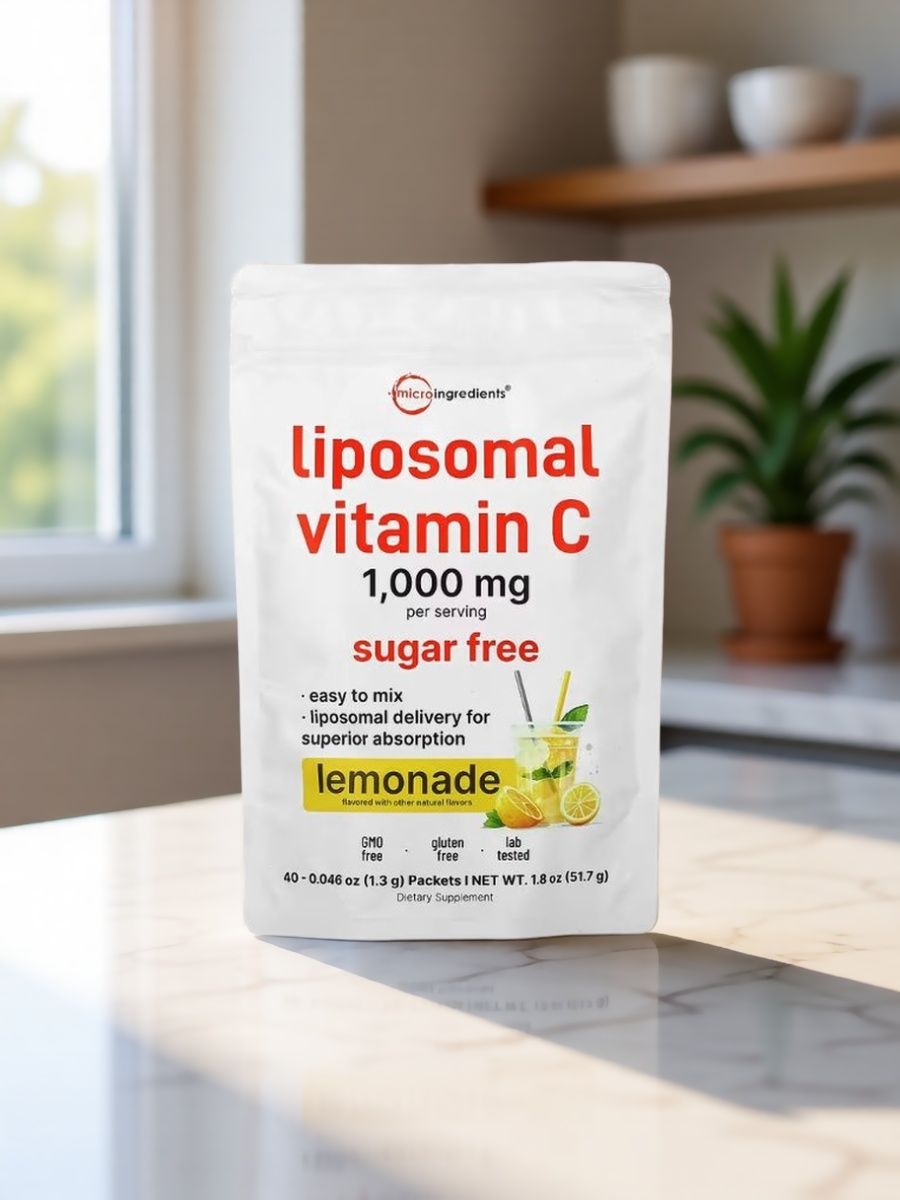 Micro Ingredients липосомальный витамин C, 40 пакетиков со вкусом лимонада