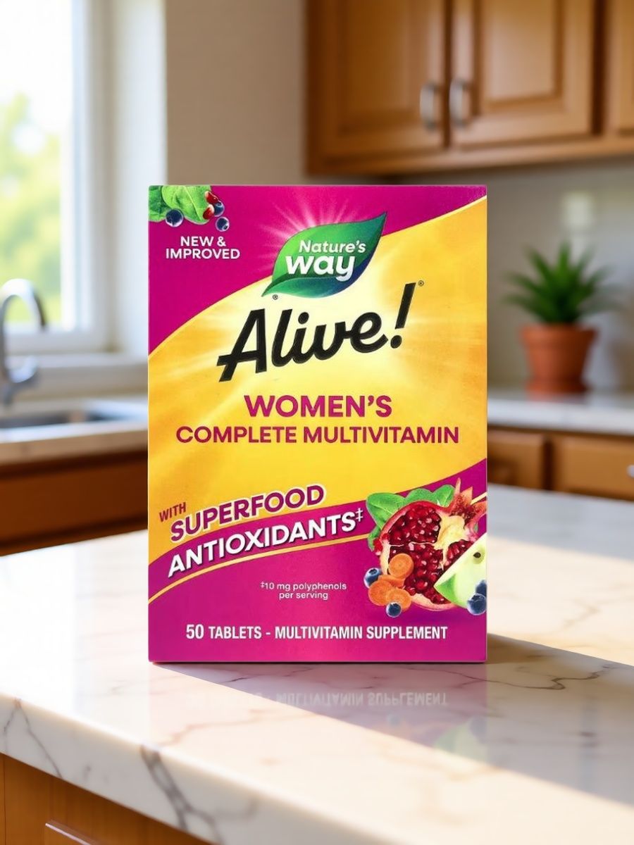 Alive! мультивитамины для женщин, упаковка 50 таблеток