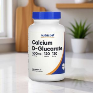 D-глюкарат кальция Nutricost 500 мг, флакон 120 капсул