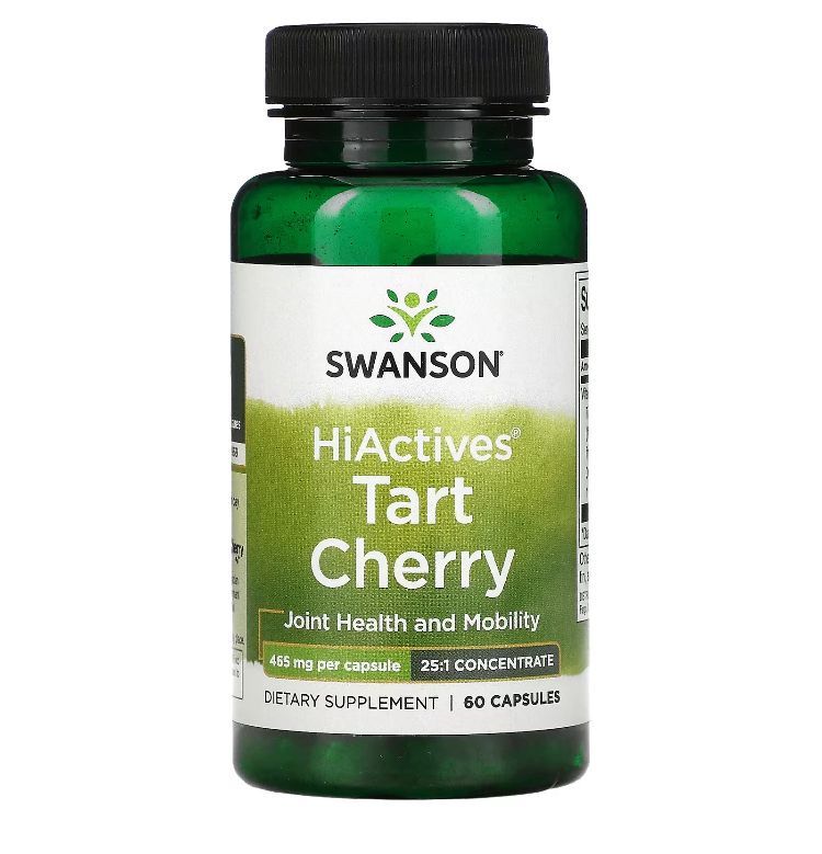Вишни экстракт , hiactives tart cherry, swanson, 465 мг, 60 капсул