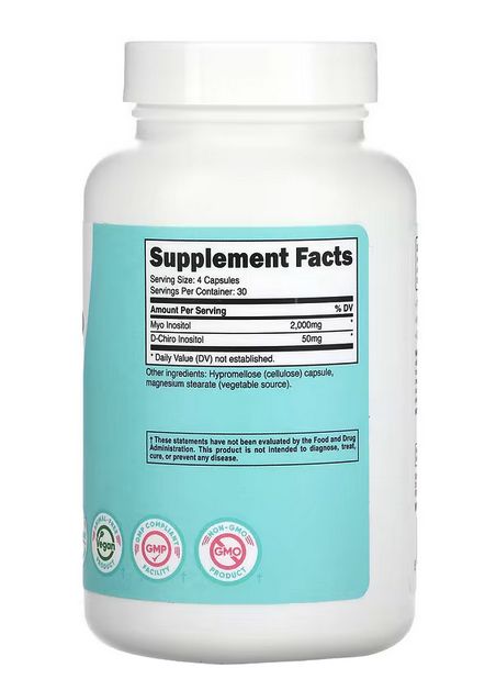 Мио и d хиро инозитол для женщин , 120 капсул ,nutricost