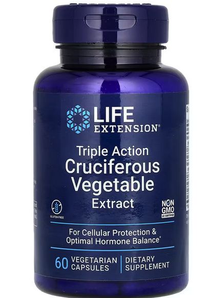 Упаковка Life Extension экстракт крестоцветных овощей 60 вегетарианских капсул