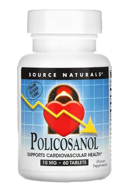 Поликосанол Source Naturals 10 мг, 60 таблеток в упаковке