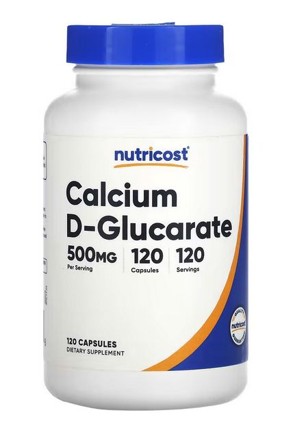 d глюкарат кальция, 500 мг, 120 капсул ,nutricost (США)