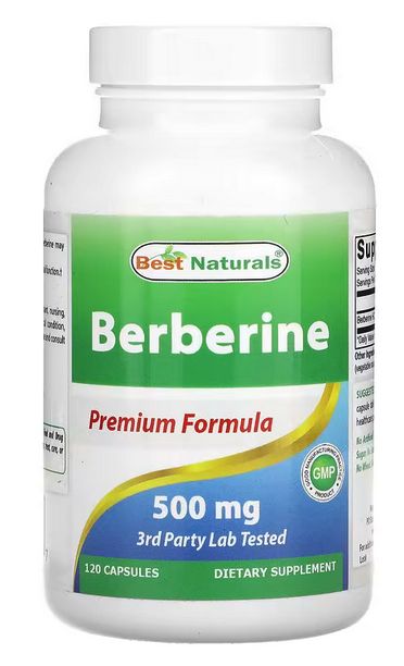 Берберин 500 мг 120 капсул Best Naturals