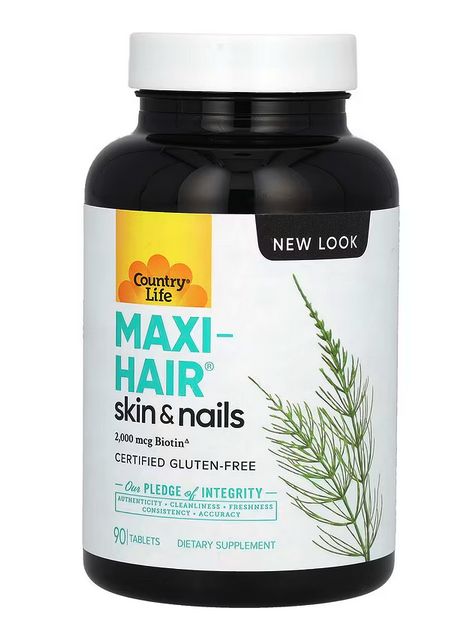 Country Life Maxi-Hair, 90 таблеток витаминов для волос и ногтей