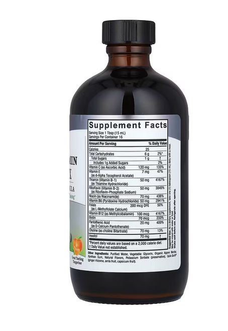 nature's answer, жидкий комплекс витаминов группы b, со вкусом мандарина, 240 мл (8 жидк. унций)