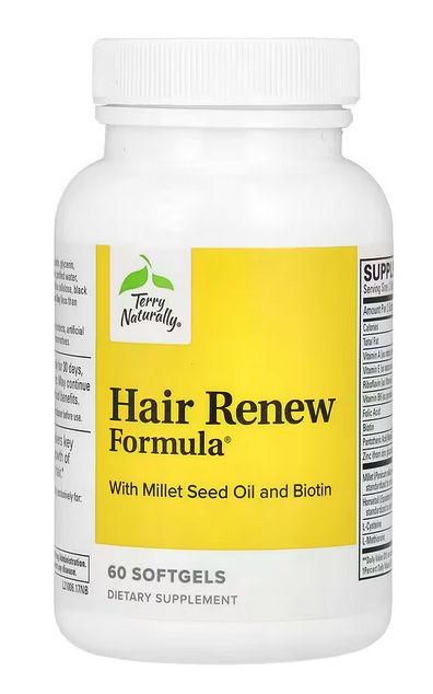 terry naturally, hair renew formula, формула восстановления волос, 60 желатиновых капсул