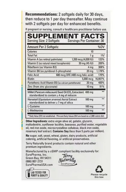 terry naturally, hair renew formula, формула восстановления волос, 60 желатиновых капсул