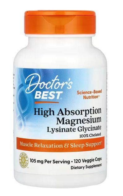 Doctor's Best магний 105 мг, 120 растительных капсул