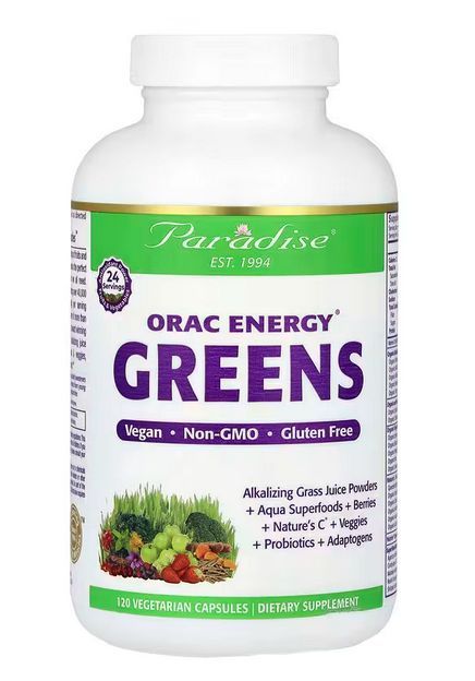 Paradise Herbs ORAC-Energy Greens 120 вегетарианских капсул суперфуд