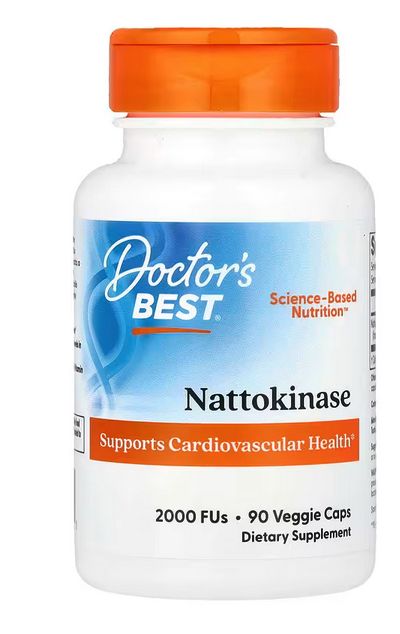 Doctor's Best наттокиназа 2000 FU, флакон 90 вегетарианских капсул