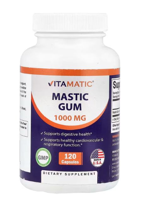 Витамины Vitamatic мастиковая смола 1000 мг, 120 капсул