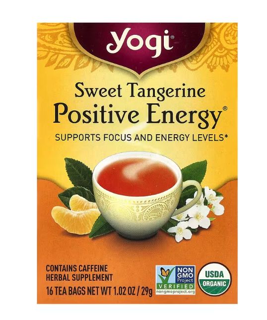 Yogi Tea Positive Energy сладкий мандарин, коробка 16 пакетиков