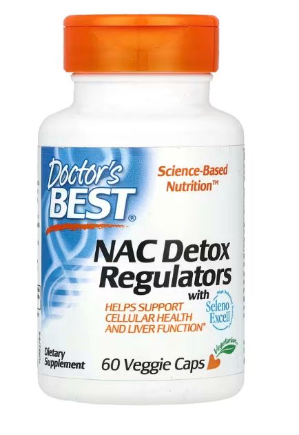 Doctor's Best NAC с селеном, 60 растительных капсул, 500 мг