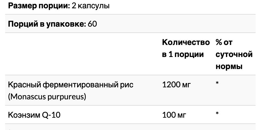 nutricost, красный ферментированный рис с коэнзимом q10, 1300 мг, 120 капсул (650 мг в 1 капсуле)