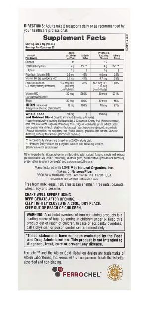 naturesplus, hema plex, жидкое железо и необходимые питательные вещества, ягодный вкус, 250 мл