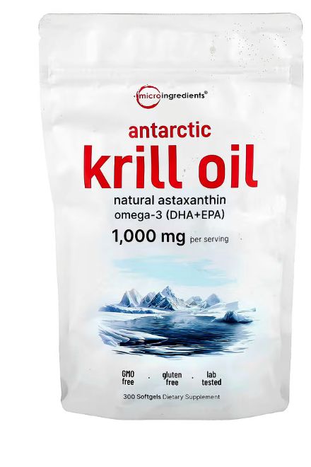 Масло антарктического криля Micro Ingredients 300 капсул