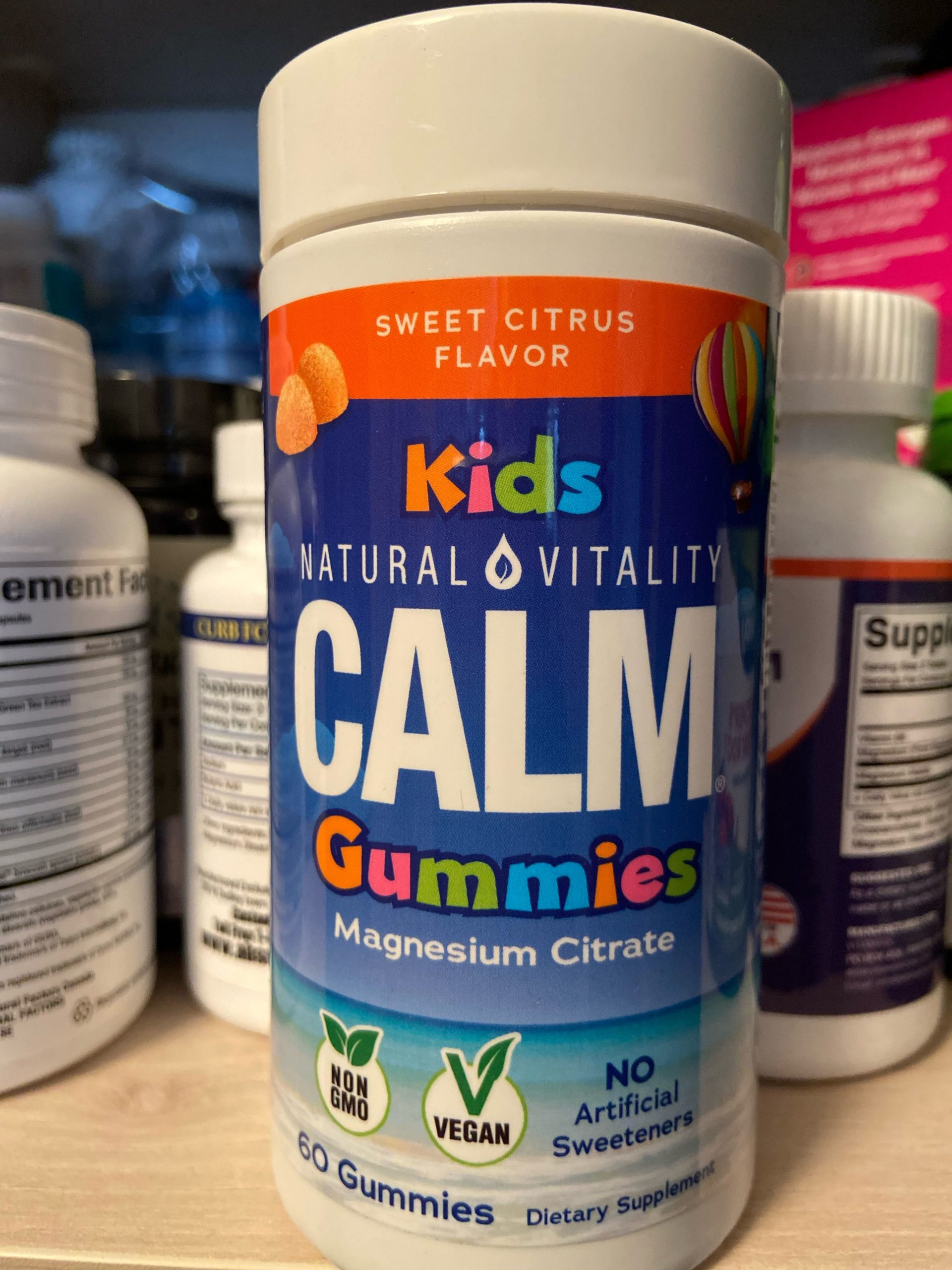 Упаковка магния CALM Natural Vitality детские мармеладки цитрус 60 шт