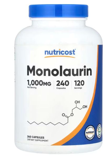 nutricost, Монолаурин, 240 капсул