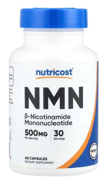 nutricost, nmn, бета никотинамид мононуклеотид 60 капсул