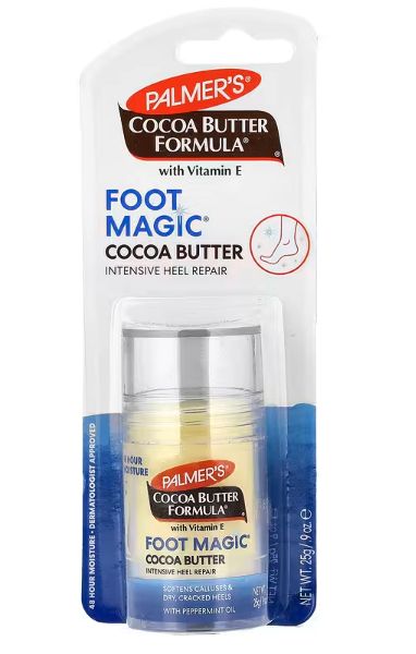 palmer's, cocoa butter formula с витамином e, foot magic, интенсивное восстановление пяток, 25 г